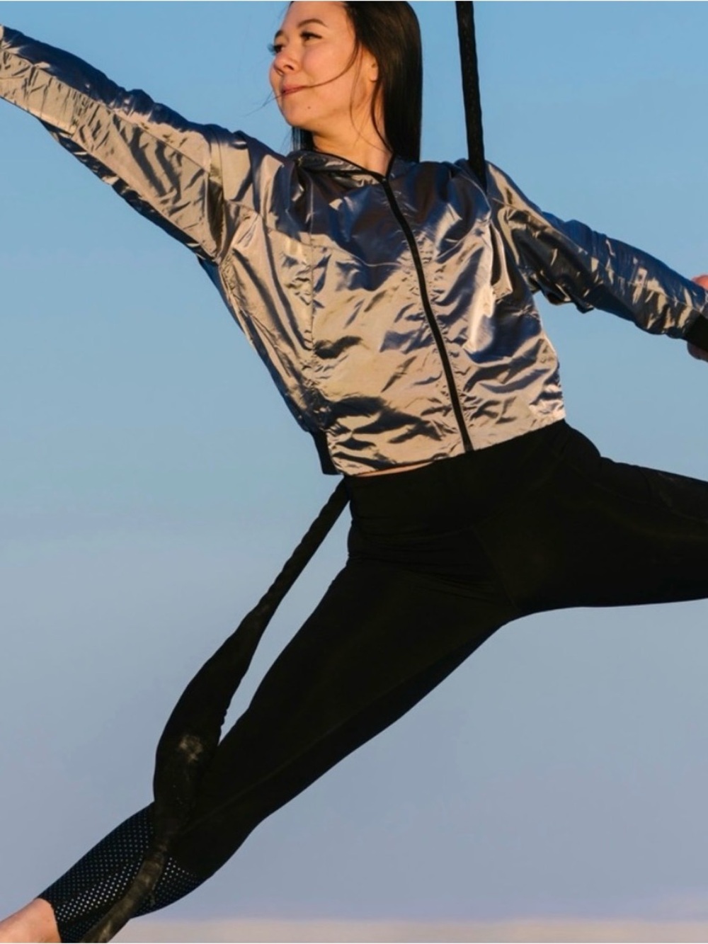 Zyia Active Lot: Black Athletic Tank NWT, Galaxy Jacket, L&T Leggings
